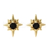 Star Brass Micro Pave Cubic Zirconia Stud Earrings EJEW-G433-01G-01-4