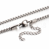 Tarnish Resistant 304 Stainless Steel Box Chain Necklaces STAS-M174-001-A-1