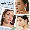 SOFPLATE 60Pcs 3 Size Clear Cubic Zirconia Stud Earring Findings STER-SP0001-01-5