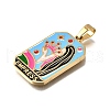 Tarot 304 Stainless Steel Enamel Pendants STAS-M119-09S-G-3