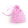 Polyester Imitation Burlap Packing Pouches Drawstring Bags ABAG-R005-9x12-19-2