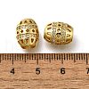 Brass Micro Pave Clear Cubic Zirconia European Beads ZIRC-I070-135G-3