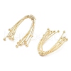 Bowknot Brass Tassel Stud Earrings for Women EJEW-S216-01G-2