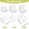 BENECREAT 36Pcs 3 Styles Transparent PVC Box CON-BC0007-45-2