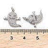 Halloween Rack Plating Brass Micro Pave Clear Cubic Zirconia Pendants KK-M280-04P-3