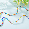GOMAKERER 2 Strands Handmade Millefiori Glass Bead LAMP-GO0001-16-4