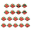  18Pcs 9 Styles Cute Printed Alloy Pendants ENAM-TA0001-63-2