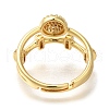 Adjustable Rack Plating Brass Micro Pave Cubic Zirconia Rings for Women RJEW-S244-01G-A-3