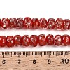 Luminous Handmade Gold Foil Glass Beads Strands FOIL-N029-02A-07-5