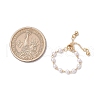 Adjustable Brass Cable Chain Finger Rings for Women RJEW-JR00863-4
