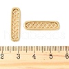 Brass Micro Pave Clear Cubic Zirconia Spacer Bars KK-U064-20A-G-2
