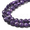 Natural Sesame Jasper Imitation Charoite Beads Strands G-C179-A6mm-14-3