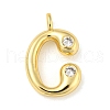 Rack Plating Brass Micro Pave Cubic Zirconia Pendants KK-A200-24G-C-1