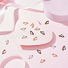 AHADERMAKER 150Pcs 5 Colors Alloy Hollow Connector Charms HEAR-GA0001-01-4