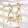 304 Stainless Steel Shell Pearl Dangle Stud Earrings for Women EJEW-U051-06G-2