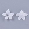 5-Petal Transparent Acrylic Bead Caps X-FACR-T001-08-2