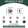 FINGERINSPIRE 100Pcs 10 Styles Tibetan Silver Beads FIND-FG0003-84-2