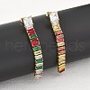 304 Stainless Steel Colorful Cubic Zirconia Tassel Stud Earrings EJEW-Z094-01D-G01-2