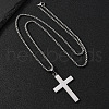 Religion Cross 201 Stainless Steel Pendant Necklaces WG7EF33-01-1