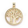 Brass Micro Pave Colorful Cubic Zirconia Pendants ZIRC-E165-05G-2