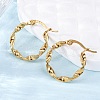 201 Stainless Steel Hoop Earrings EJEW-A054-05C-G-1