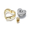 Brass Micro Pave Cubic Zirconia Pendants Set KK-V010-08GP-03-2