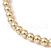 Brass Round Beaded Stretch Bracelets BJEW-TA00467-4