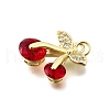 Brass Micro Pave Cubic Zirconia Pendants KK-Z104-03G-2