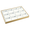 CALFOVERA 1Pc 12 Grids Imitation Leather Jewelry Trays CON-CL0001-02B-1