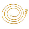 Brass Round Snake Chain Necklaces NJEW-R171-02-3