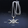 Hollow Out Moon Goddess Stainless Steel Pendant Necklaces for Women FS-WGF6F96-01-3