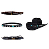 SUPERFINDINGS 3Pcs 3 Style Imitation Leather Southwestern Cowboy Hat Belt FIND-FH0006-60-1