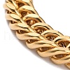 Ion Plating(IP) 304 Stainless Steel Cuban Link Chain Bracelets STAS-A028-B064G-A-2