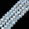 Electroplate Glass Beads Strands EGLA-A044-J8mm-B06-1