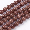 Synthetic Goldstone Bead Strands G-R193-04-10mm-1