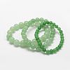 Natural Green Aventurine Round Beads Stretch Bracelets BJEW-G550-02-6mm-1