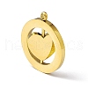 304 Stainless Steel Turnable Pendants STAS-G297-12G-2