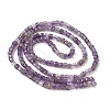 Faceted Natural Amethyst Beads Strands G-RM250101-E21-4
