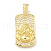 Brass Micro Pave Cubic Zirconia Pendants KK-Z086-25G-1