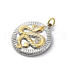 304 Stainless Steel Crystal Rhinestone Pendants STAS-E550-24G-2