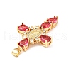 Rack Plating Brass Micro Pave Cubic Zirconia Pendants ZIRC-I059-15G-4