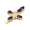 Rack Plating Brass Micro Pave Cubic Zirconia Pendants ZIRC-I059-15G-04-3