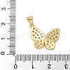 Brass Micro Pave Cubic Zirconia Pendants KK-P293-15G-3