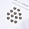 Light Gold Plated Alloy Enamel Pendants ENAM-R055-05B-6