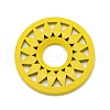 Splint Flat Round Pendants WOOD-WH0115-70E-1