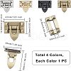 Zinc Alloy Bag Twist Lock Clasps FIND-CA0001-44-2