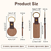   16Pcs 4 Styles Wooden Pendant Keychain KEYC-PH0002-06-2