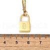 304 Stainless Steel Rolo Chain Pendant Necklaces NJEW-S444-01G-02-5