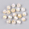 Transparent Spray Painted Glass Beads EGLA-N018-4mm-09-2