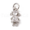 Brass Micro Pave Cubic Zirconia Charms ZIRC-F132-22P-1